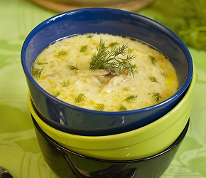 Фотография рецепта Рыбный суп по-кубински с картофелем и зеленым горошком