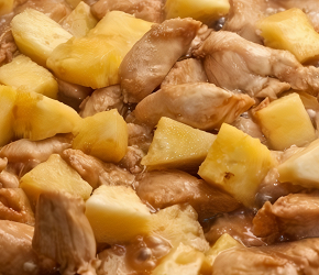 Фотография рецепта Курица с ананасами и лаймом
