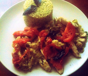 Фотография рецепта Грушевая курица с карри