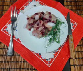 Фотография рецепта Мясо с брусникой