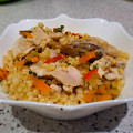 Фотография рецепта Куриное бедро с булгуром и тыквой автор Изабелла Грачева