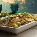 Фотография рецепта Форель, запеченная с виноградом автор Телеканал Food Network