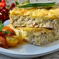 Фотография рецепта Легкий куриный пирог-запеканка автор Ульяна Матюшенко