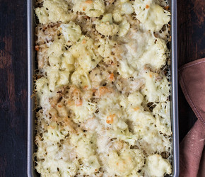 Фотография рецепта Рисовая запеканка с курицей и цветной капустой