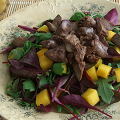 Фотография рецепта Салат с манго и куриной печенью автор Владимир Цыбульский
