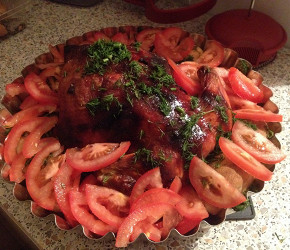 Фотография рецепта Запеченная курица с картофелем