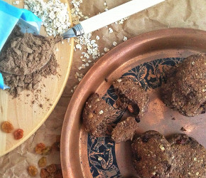 Фотография рецепта Имбирное печенье из льняной муки с овсянкой