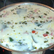 Сливочный суп с креветками