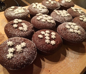 Фотография рецепта Маффины шоколадные с крошкой