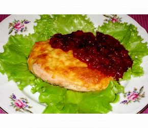 Фотография рецепта Куриное филе с брусничным соусом