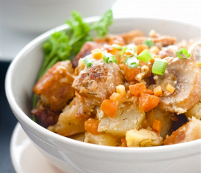 Фотография рецепта Жареный картофель с мясом по-корейски