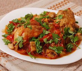 Фотография рецепта Масляная курица с рисом