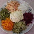 Фотография рецепта Салат с жареным картофелем, свеклой и мясом автор Лилия Аюпова