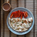 Фотография рецепта Омлет с чесноком, грюйером и сухариками автор elpukhova
