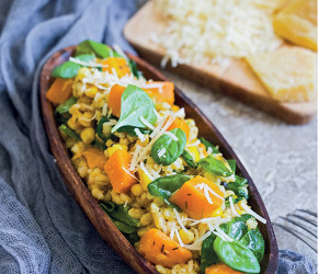 Фотография рецепта Перлотто с тыквой и кукурузой