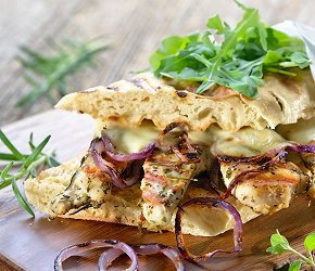 Фотография рецепта Панини с куриной грудкой на гриле