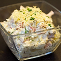 Фотография рецепта Салат с курицей, ветчиной и сметаной автор Юлия Молоканова
