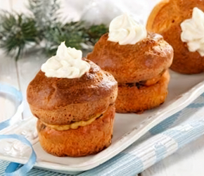 Фотография рецепта Маффины с фетаксой и грибами