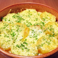Картофельная запеканка с грибами и сыром