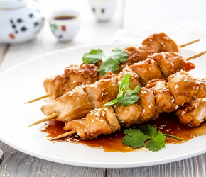 Фотография рецепта Шашлык из курицы с кунжутом