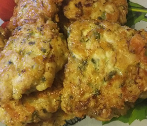 Фотография рецепта Рубленые куриные котлеты с сыром и зеленью