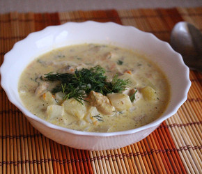 Фотография рецепта Картофель, тушеный с курицей и сметаной