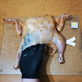 Фотография рецепта Курица, фаршированная спагетти и грибами автор Татьяна Власенкова