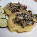 Фотография рецепта Запеченный картофель с закуской из сельди автор ЮЛИЯ ТИМОФЕЕВА