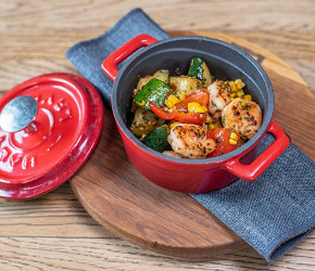 Фотография рецепта Жареные креветки с кукурузой