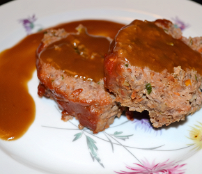 Фотография рецепта Мясной хлеб (meatloaf) с подливом