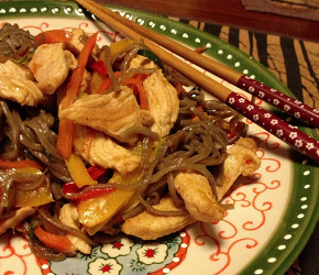 Фотография рецепта Соба с индейкой и овощами