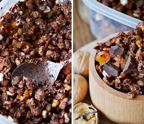 Фотография рецепта Гранола с шоколадом и мелиссой