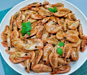 Фотография рецепта Креветки, обжаренные в имбирно-горчичном соусе