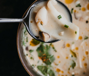Фотография рецепта Том кха с морепродуктами