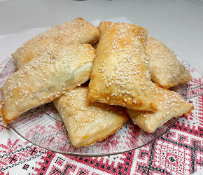 Фотография рецепта Слойка с грибами и сыром