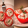 Фотография рецепта Помидоры фаршированные творогом и овощами автор Anita Ggdf
