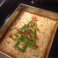 Французский пирог с курицей и луком