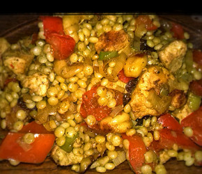 Фотография рецепта Кускус с овощами, кешью и курицей