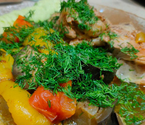 Фотография рецепта Курица тушеная с овощами