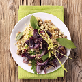 Фотография рецепта Салат с кускусом, семенами подсолнуха и кунжутом автор Ольга Худина