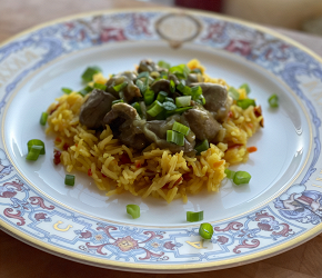 Фотография рецепта Куриные сердечки карри