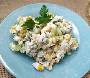 Фотография рецепта Самый вкусный крабовый салат