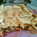 Фотография рецепта Пирог с грибами, сметаной и сыром автор Анна Данова