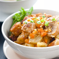 Фотография рецепта Жареный картофель с мясом по-корейски автор Лизонька