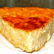 Творожная запеканка с яблоками и корицей на кефире
