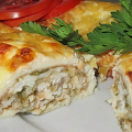 Фотография рецепта Яичные блинчики с курицей и грибами автор ТАТЬЯНА ПЕТРУХИНА
