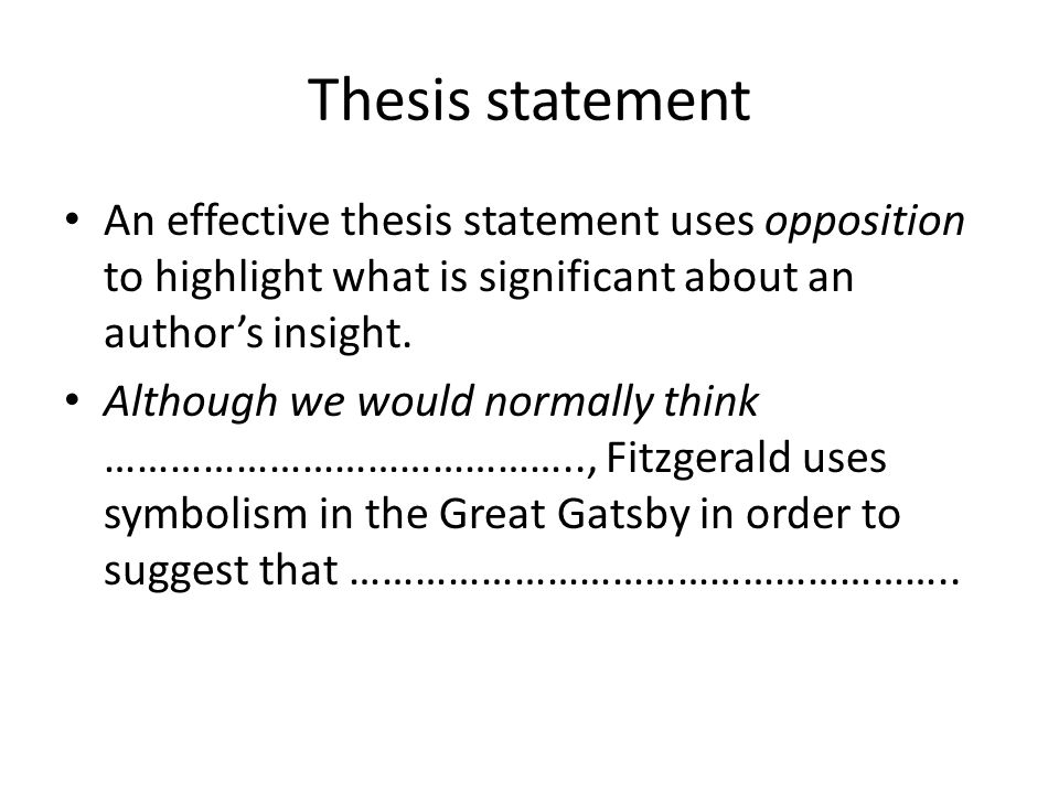 thesis statement of a leader