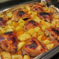 Фотография рецепта Куриные бедра с картошкой автор олеся рыжкова