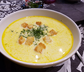 Фотография рецепта Сырный суп по-французски с курицей
