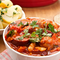 Фотография рецепта Гуляш с копчеными колбасками, фасолью и болгарским перцем автор elpukhova